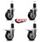 Service Caster 4'' Black Poly Swivel 1-5/8'' Expanding Stem Caster Set 2 Total Lock Brakes, 4PK SCC-EXTTL20S414-PPUB-BLK-2-S-2-158 - alternate 4